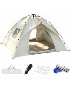 Beauenty Instant Camping Tent for 2–4 People, Automatic Pop-Up Shelter with Waterproof Mat and Quick Setup