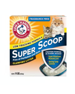 ARM & HAMMER Super Scoop Cat Clumping Litter 6.35KG - Dust Free & Easy Scooping