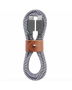 Native Union Belt Cable USB-C to Lightning, 4ft, MFi Certified Reinforced Fast Charging Cable with Durable Design