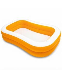 Intex Mandarin Swim Center Family Swimming Pool, Orange Inflatable Pool for Kids & Adults