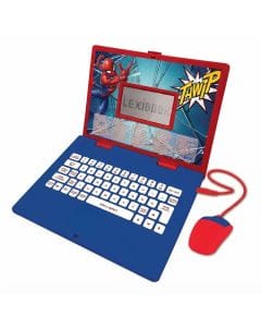 Lexibook Spider-Man Educational Laptop - Bilingual English/Italian Toy with 124 Learning Blue/White