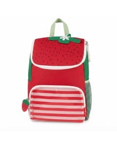 Skip Hop Strawberry Spark Style Big Kid Backpack 3+ Years, Adjustable Padded Straps And Top Grab Handle, Clear Front Pocket, Cute Zipper Pulls - Multicolour