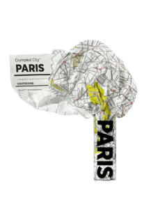 Palomar Crumpled City Map Paris, Waterproof Non-Woven Fabric Travel Map, Lightweight, Tear & Puncture Resistant