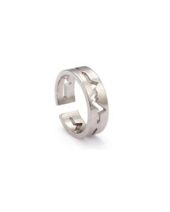 Atolyewolf Pulse Ring, 925 Sterling Silver Ring, Minimalist Modern Jewelry Design, Premium Silver Finish, Size 24 | Silver