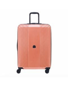 Delsey Ophelie 70cm Expandable Hardcase Luggage - Lightweight 4-Wheel Check-in Suitcase, ABS / Polycarbonate, TSA Combination Lock | Glossy Pink