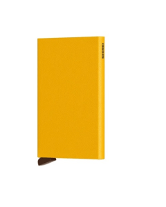 Secrid Cardprotector Powder Ochre, Slim Aluminum Card Holder, RFID Blocking Wallet, Secure Card Case