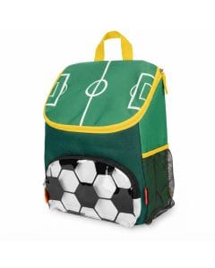 Skip Hop Football Spark Style Big Kid Backpack 3+ Years, Adjustable Padded Straps And Top Grab Handle, Clear Front Pocket, Cute Zipper Pulls - Multicolour