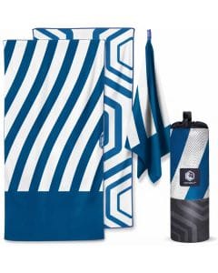 VENTURE 4TH Microfiber Beach Towel, Large 35 x 78 Inch, Quick-Dry, Sand-Free, Lightweight Travel Towel for Beach and Camping | Dark Blue