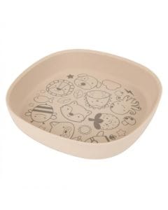 Skip Hop Squad Silicone Plate 2+ Years, Non-Slip Base For Stable Mealtimes, Easy To Clean And Dishwasher Safe Design - Oat