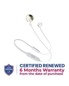 JBL Pure Bass Wireless Metal Earbud Headphones with Mic - Gold | T205BT