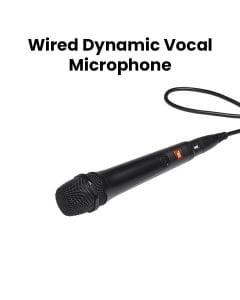JBL PartyBox Mic 100 Wired Dynamic Vocal Microphone, 6.35mm Jack, ‎Noise Reduction - Black - JBLPBM100BLKAM