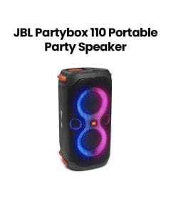 JBL Partybox 110 Portable Party Speaker with 160W Powerful Sound, Built-in Lights and Splashproof Design