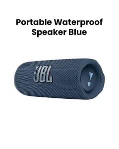 JBL Flip 6 Portable Waterproof Bluetooth Speaker, Louder, More Powerful Sound, 12 Hours of Playtime, IP67 Waterproof And Dustproof - Blue - JBLFLIP6