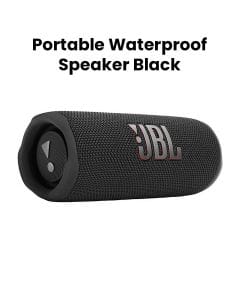 JBL Flip 6 Portable Waterproof Bluetooth Speaker, Louder, More Powerful Sound, 12 Hours of Playtime, IP67 Waterproof And Dustproof - Black - JBLFLIP6
