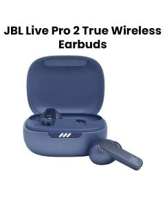 JBL Live Pro 2 TWS True Wireless Noise Cancelling Earbuds, 40H Playtime, Dual Connect, Customized Bass, 6 Mics For Clear Calls - Blue - LIVEPRO2