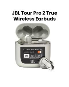 JBL Tour Pro 2 True Wireless Noise Cancelling, Multipoint, IPX5, Smart Touch Display Earbuds - Champagne Gold - TOURPRO2