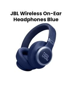JBL Live 770NC Wireless On-Ear With True Adaptive Noise Cancelling Headphones, Experience The Renowned Sound - Blue - LIVE770NC