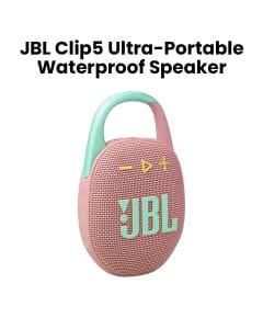 JBL Clip 5 Ultra-Portable Waterproof Speaker, Enjoy Powerful Sound, Compact Design, And Waterproof Durability - Pink - CLIP5