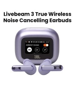 JBL Livebeam 3 True Wireless Noise Cancelling Closed-Stick Earbuds 48Hrs Total Playback, Wireless Charging, 6 Mics For Perfect Calls - Purple - LIVEBEAM3