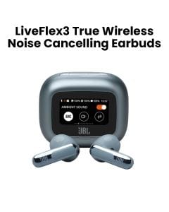 JBL Live Flex 3 True Wireless Noise Cancelling Open-Stick, 50 Hours Playtime, Multi Point Connection, IP55 Waterproof Earbuds - Blue - LIVEFLEX3