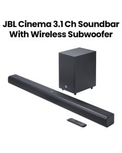 JBL SB550 Cinema 3.1 Channel Soundbar Wireless Subwoofer, Extra Deep Bass, 250W Power Output - Black - ‎JBLCINEMASB550