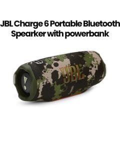 JBL Charge 6 Portable Waterproof And Drop-Proof Bluetooth Speaker With Powerbank, Durable Design Perfect For Outdoor And Indoor Use - Squad - JBLCHARGE6SQD