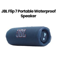 JBL Flip 7 Portable Waterproof And Drop-Proof Bluetooth Speaker, Enjoy Powerful Sound, Durable Design, And Long Battery Life - Blue - JBLFLIP7BLU
