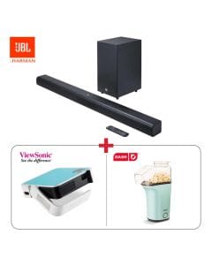 JBL SB580 3.1CH Soundbar + ViewSonic M1 Mini Plus Projector + Dash Popcorn Maker (301001000000732 + 301025000000003 + 301022000000130)
