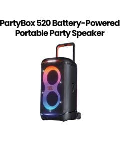 JBL PartyBox 520 Wireless Bluetooth Party Speaker, Electrifying AI Sound Boost, Upto 15Hrs Playtime, Replaceable Battery - Black - JBLPARTYBOX520