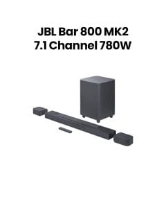 JBL Bar 800MK2 7.1 Channel Soundbar System With Detachable Speakers & Dolby Atmos, Wi-Fi Streaming With Chromecast 780W - Black - JBLBAR800MK2