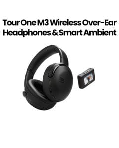 JBL Tour One M3 Wireless Over-Ear Noise Cancelling Headphones with Smart Ambient Hi-Res LDAC Audio,Spatial 360 Sound, 70Hrs Playback - Black - JBLTOM3AVIBLK