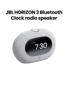 JBL Horizon3 Bluetooth Clock Radio Speaker, Powerful JBL Pro Sound, Ambient Light, Customizable Sleep Mode With DAB/DAB+/FM - Grey - HORIZON3