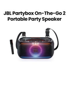 JBL PartyBox On The Go 2 Portable Party Speaker, Up To 15 Hours Playtime, IPX4 Splashproof 100W - Black - ‎JBLPARTYBOXOTG2
