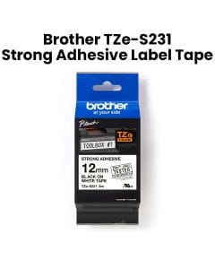 Genuine Brother TZe-S231 Strong Adhesive Label Tape