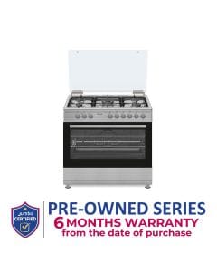 Indesit 90x60 5 Burner Full Gas Cooking Range Made in Turkey - Inox | IM9GC6KCX/MEA