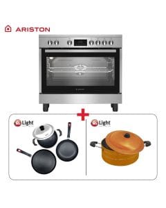 Ariston 90 × 60 cm Free Standing Vitro Ceramic Electric Cooker | ARR9 EV830207 XME