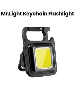 Mr. Light LED Flashlight, Luminance Power, Light Coverage, Initial Charging Time, Compact And Portable Design - Black - MR 1515