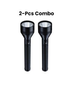 Mr. Light Cobra LED Flashlight Combo 2 Pieces, Long Range Brightness, Ideal For Trekking, Night Work And Home Use - Black - GT25*2