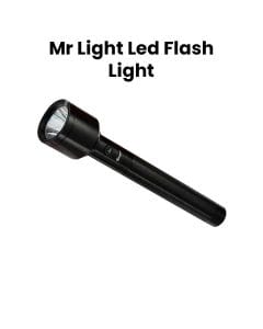 Mr. Light LED Flashlight, Compact Design, Overcharge And Discharge Protection, Easy And Fast Charging, Long Battery Performance - Black - MRGD 3003