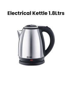 Mr. Light Electric Kettle 1.8L, Stainless Steel Finish, Heat Resistant Handle, 1800W Fast Boiling - Silver - MR 2618