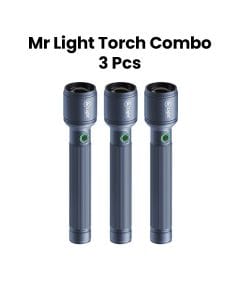 Mr. Light Zoom 2SC Torch Combo 3 Pcs | Black | MR GD2X03