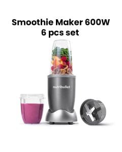 NutriBullet Smoothie Maker 600W – 6-Piece Set Personal Blender for Smoothies & Shakes, Fruit & Vegetable Juicing, Compact Kitchen Blender,  NBR-0612