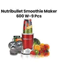 NutriBullet Smoothie Maker 600W – 9-Piece Personal Blender Set for Smoothies & Healthy Drinks, Compact Juice Blender,  NBR-1212R