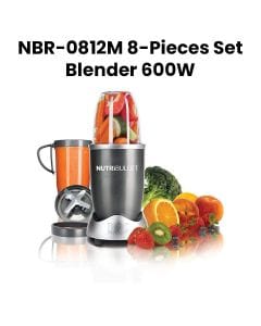 NutriBullet Smoothie Maker 600W – 8-Piece Personal Blender Set for Smoothies, Shakes & Healthy Drinks, Compact Design,  NBR-0812M