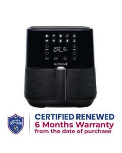 Nutricook Rapid Air Fryer 5.5L 1700W, Large Capacity Digital Air Fryer for Healthy Oil-Free Cooking, Fry Bake Roast | NC-AF205K