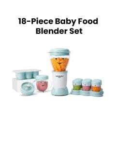 NutriBullet Baby Food Blender Set 200W – 18-Piece Baby Meal Prep Kit with 0.95L Bowl for Purees & Weaning,  NBY-1812