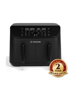 Nutricook 8.5L Air Fryer Duo 2 Non-Vision Digital Air Fryer – Dual Basket Cooking, Rapid Hot Air Technology, Healthy Oil-Free Frying | NC-AFD185