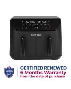 Nutricook Air Fryer Duo 2 Non-Vision 8.5L Air Fryer – Dual Basket Cooking, Large Family Capacity, Rapid Hot Air Oil-Free Frying | NC-AFD185