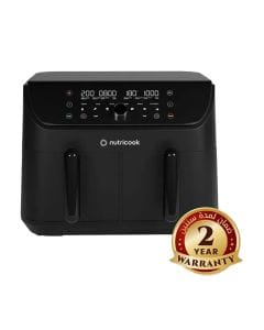 Nutricook Air Fryer Duo 2 Vision 8.5L Digital Air Fryer – Dual Basket Cooking, Visible Cooking Window, Rapid Hot Air Oil-Free Frying | NC-AFD185V