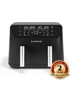 Nutricook Air Fryer Duo 2 Flexzone 8.5L Air Fryer – FlexZone Dual Basket, Sync Cook Function, Rapid Hot Air Oil-Free Frying | NC-AFD285
